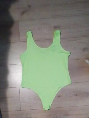 Discreet Neon Lime Green Kids One-Piece Bodysuit